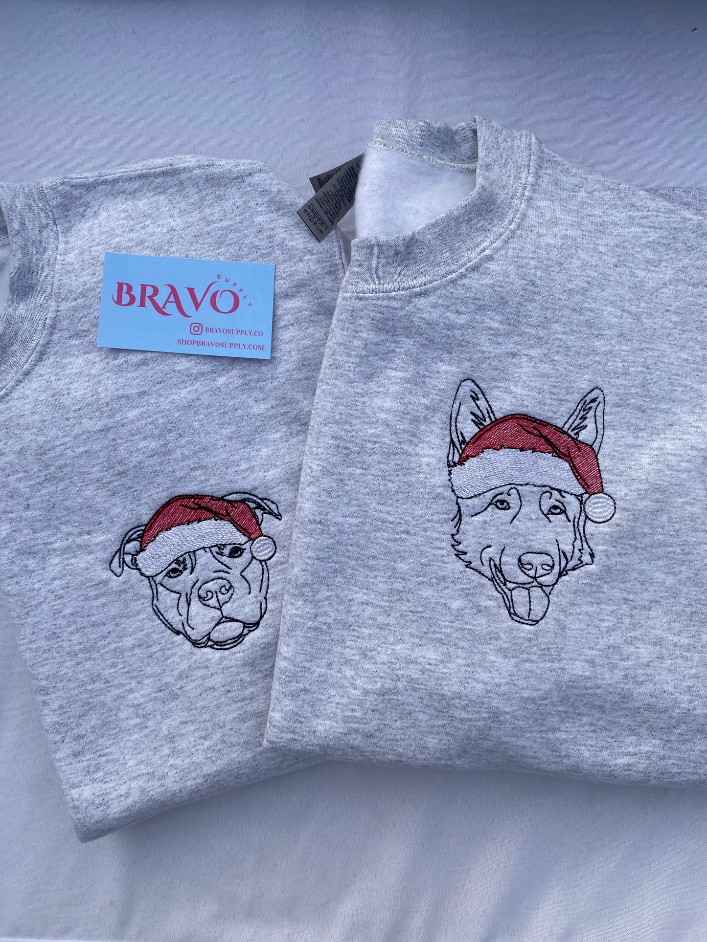 German Shepherd Christmas embroidered sweatshirt