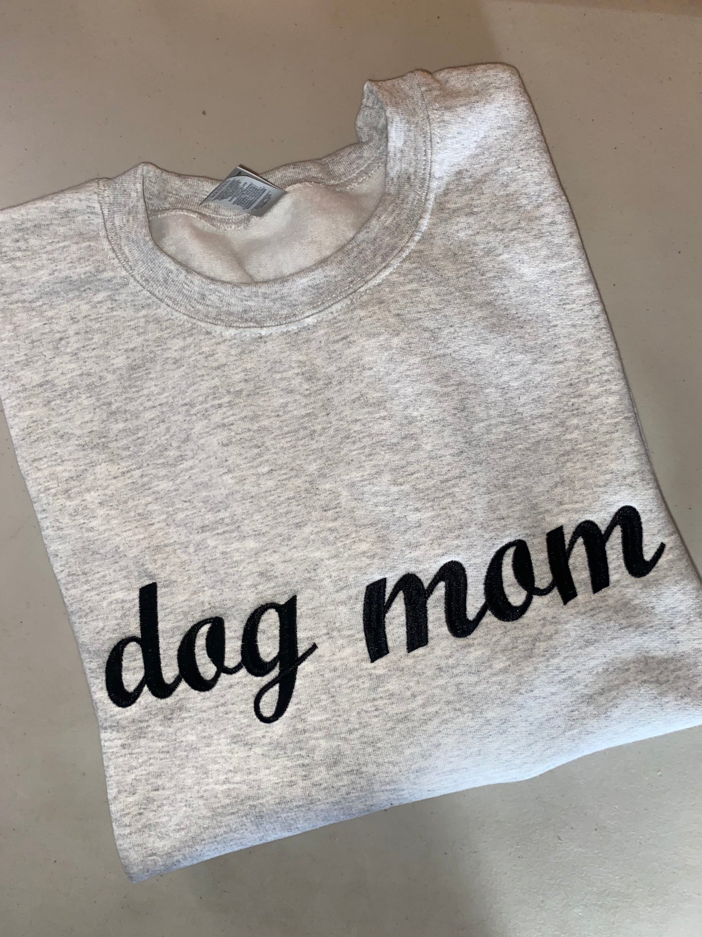 Dog mom embroidered sweatshirt