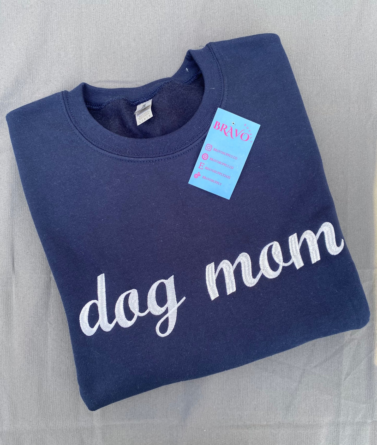 Dog mom embroidered sweatshirt