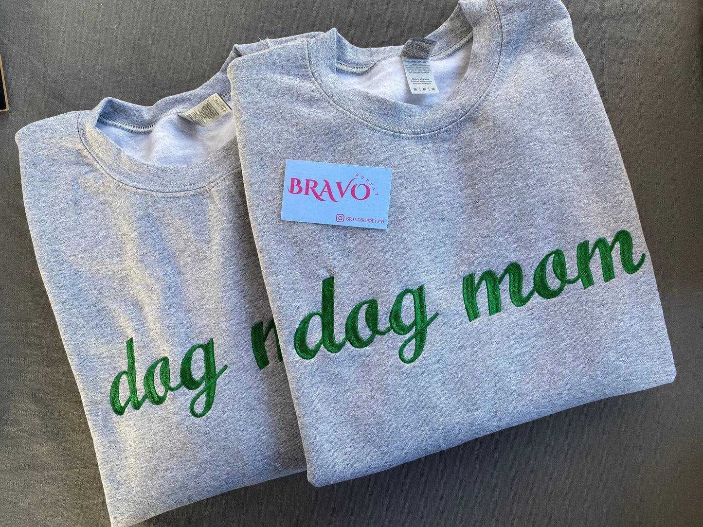 Dog mom embroidered sweatshirt
