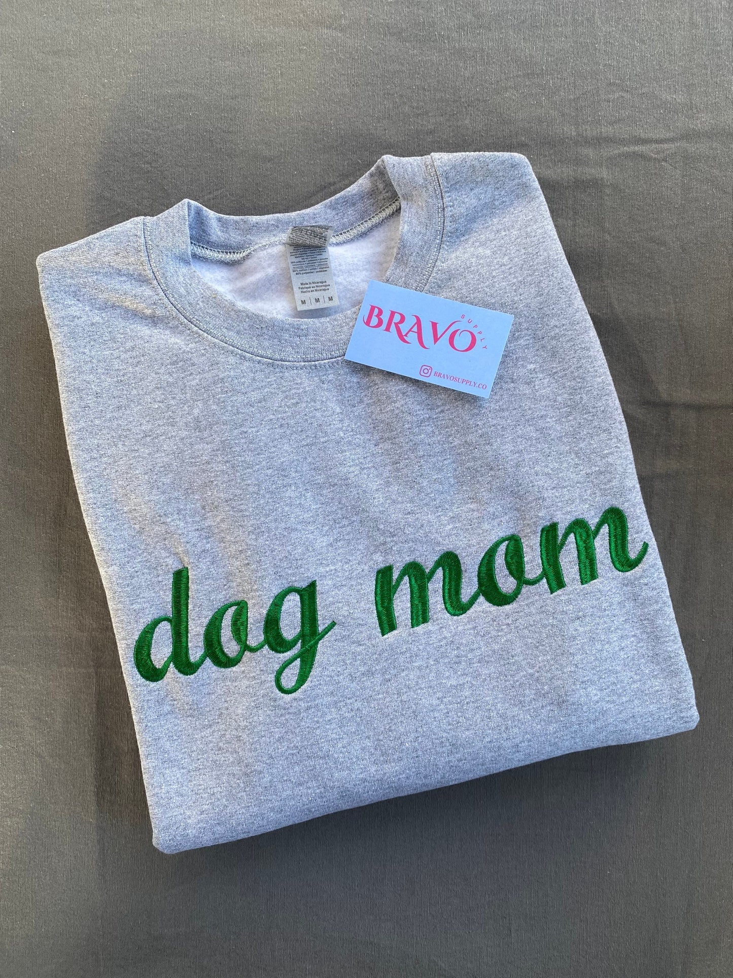 Dog mom embroidered sweatshirt
