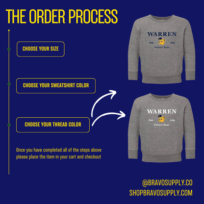 Warren Future Bear embroidered kids sweatshirt