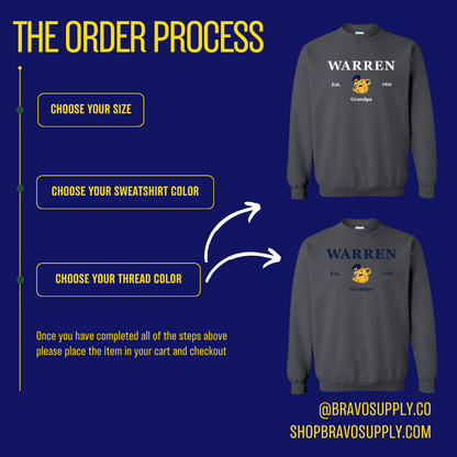 Warren Grandpa embroidered sweatshirt