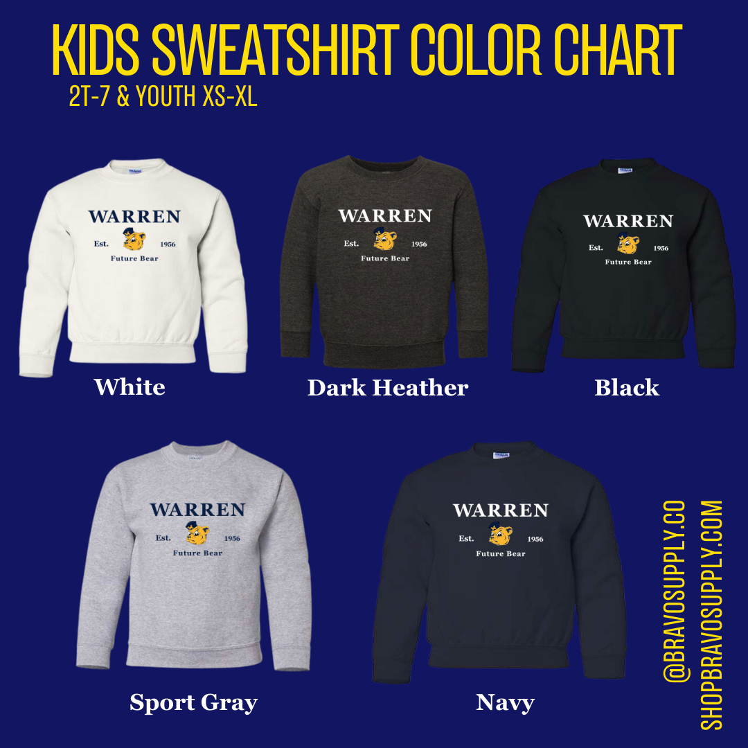 Warren Future Bear embroidered kids sweatshirt