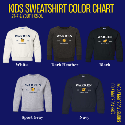 Warren Future Bear embroidered kids sweatshirt