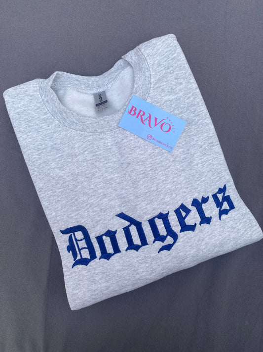 Old english embroidered sweatshirt