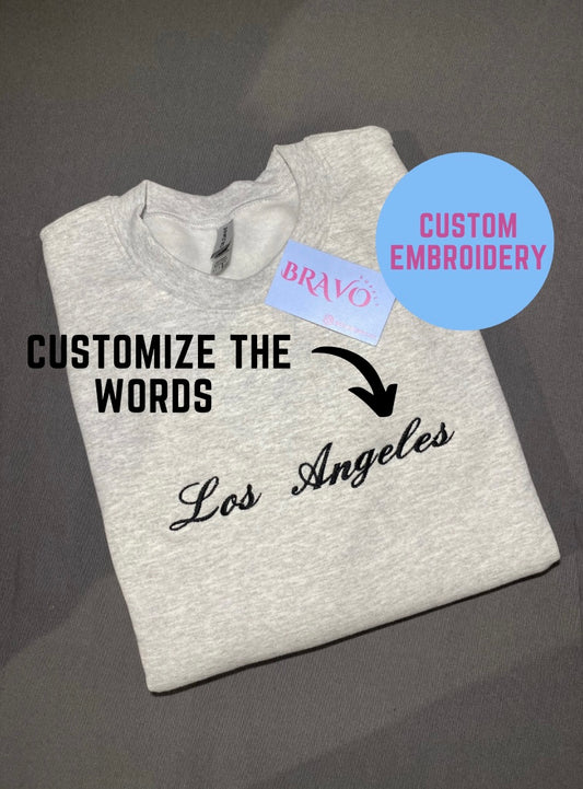 Custom embroidered sweatshirt