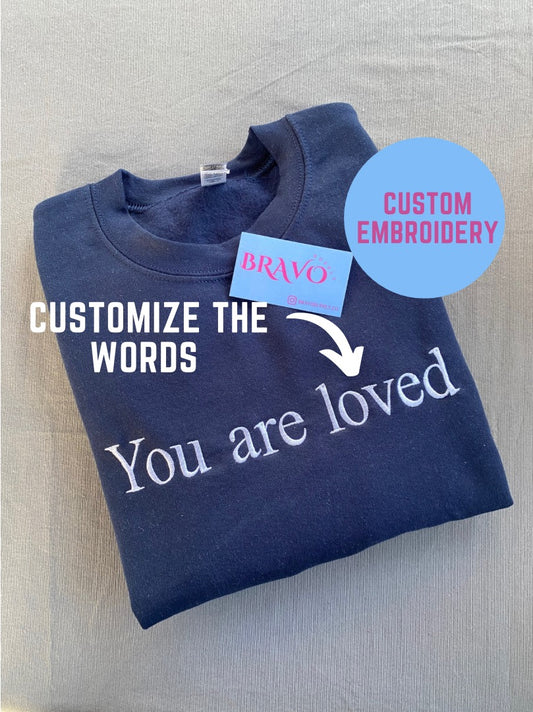 Custom embroidered sweatshirt
