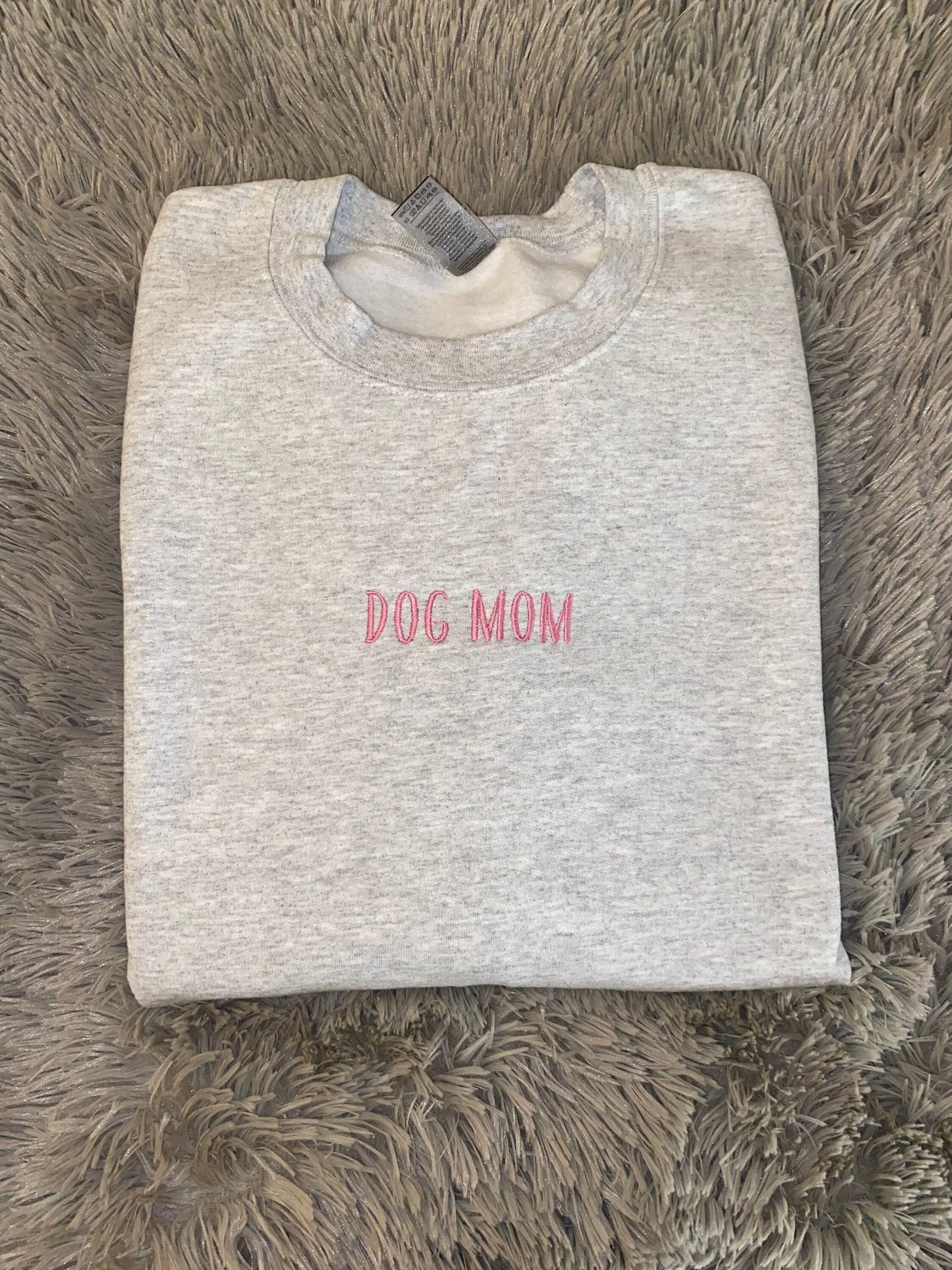 Dog mom embroidered sweatshirt