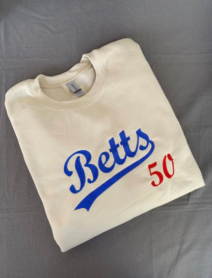 Custom baseball embroidered sweatshirt