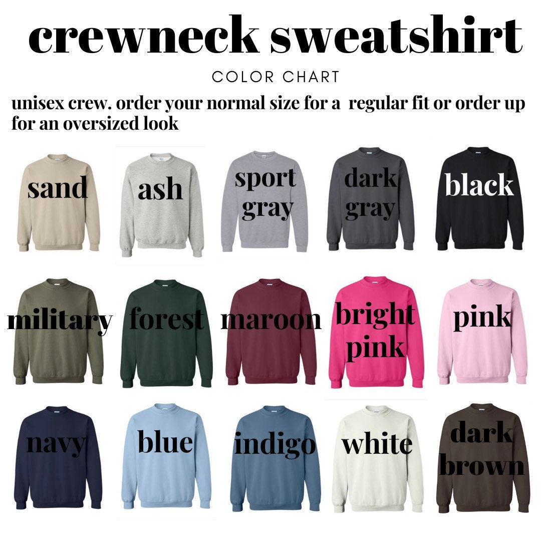 Custom Roman numeral embroidered sweatshirt