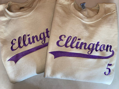 Custom baseball embroidered sweatshirt
